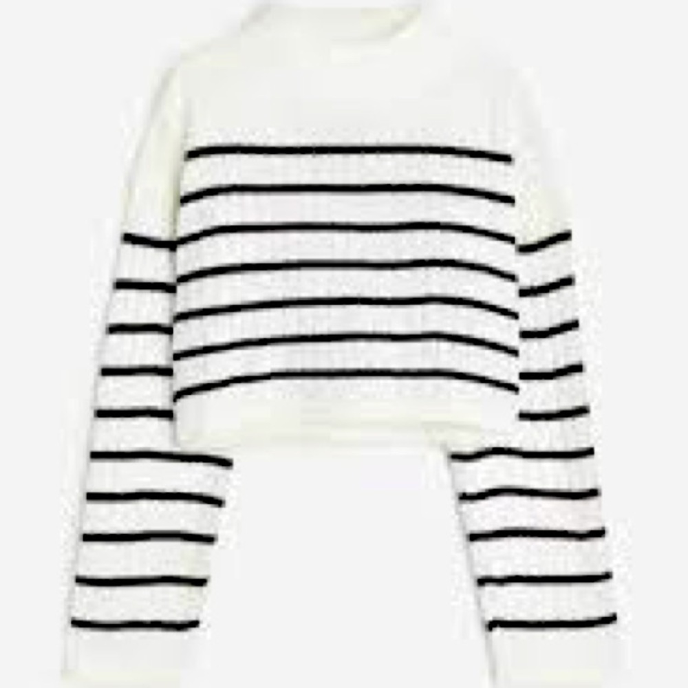 H&M slightly cropped Striped Sweater